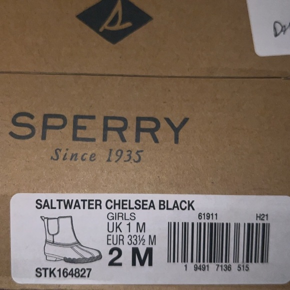 SPERRY Black Saltwater Chelsea Boot/Bootie  | NEW in BOX/NWT!!🖤✔️ - Picture 8 of 9